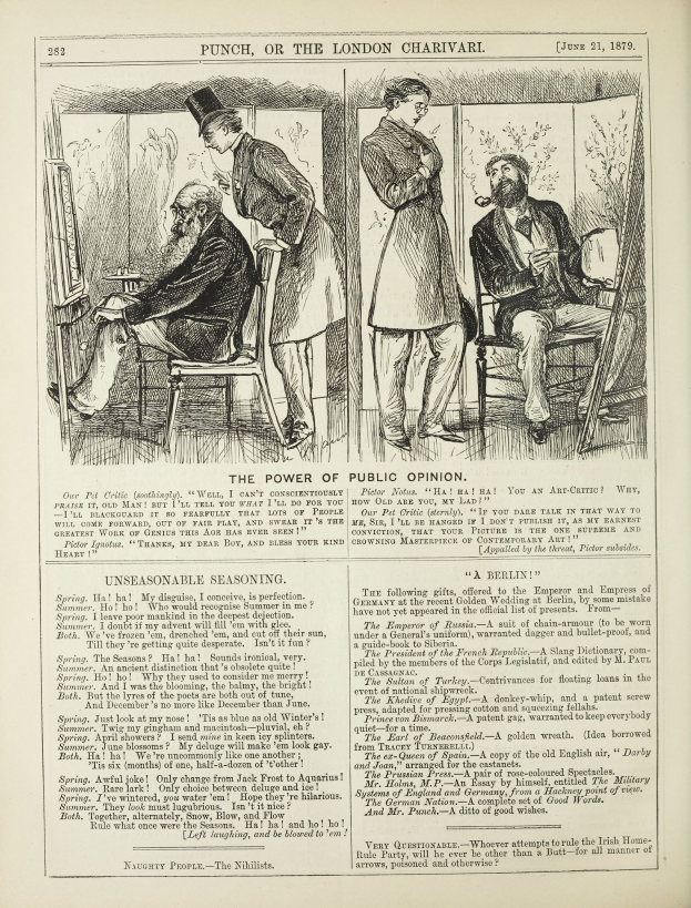 Ein altes Buchcover mit einem Mann in einem Anzug, der in einem Stuhl sitzt und nachdenklich schaut, und einer Frau, die neben ihm steht und ebenfalls nachdenklich schaut, mit der Überschrift "Die Macht der öffentlichen Meinung".